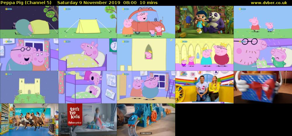 Peppa Pig (Channel 5) Saturday 9 November 2019 08:00 - 08:10
