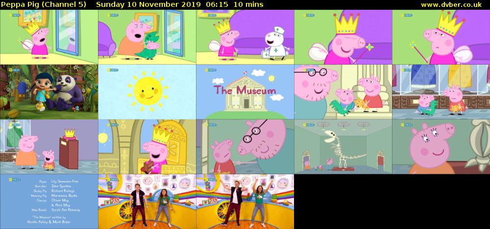 Peppa Pig (Channel 5) Sunday 10 November 2019 06:15 - 06:25