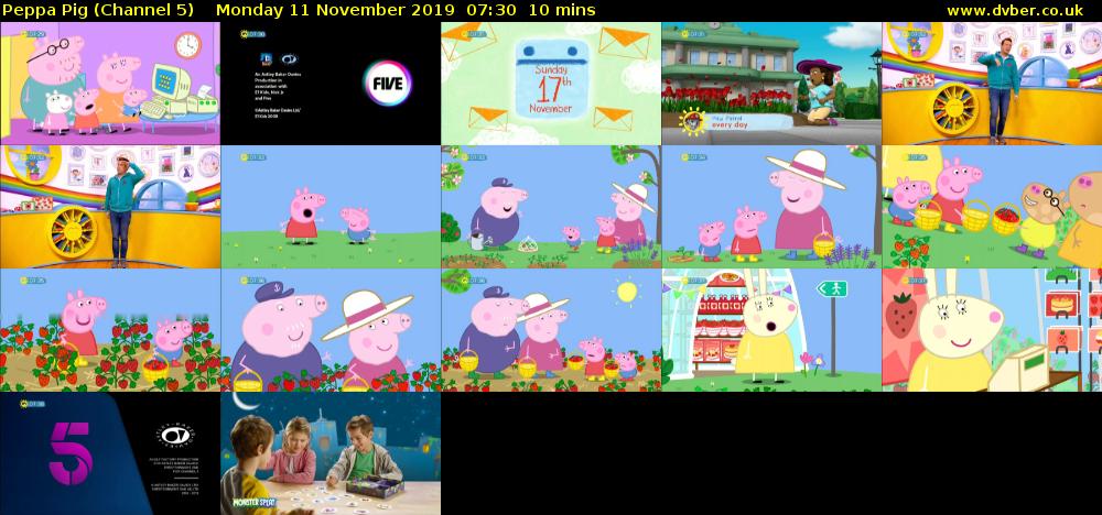 Peppa Pig (Channel 5) Monday 11 November 2019 07:30 - 07:40