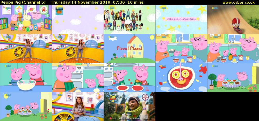 Peppa Pig (Channel 5) Thursday 14 November 2019 07:30 - 07:40