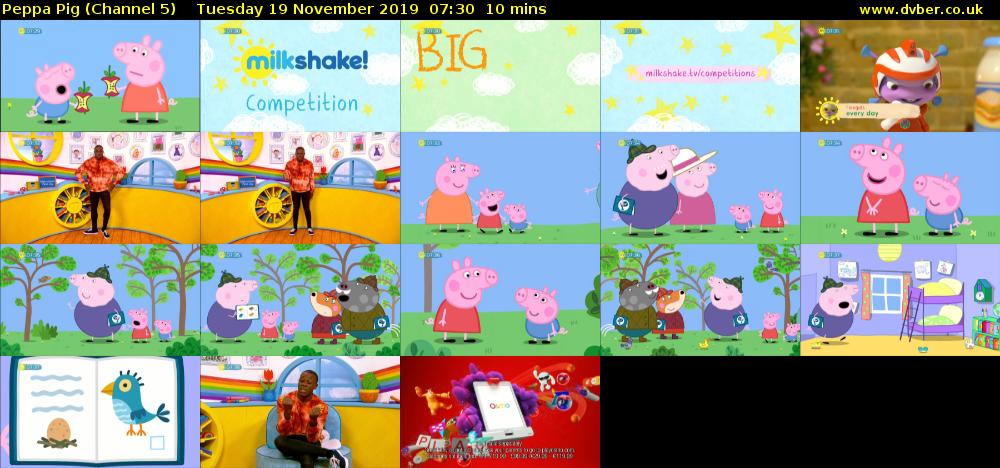 Peppa Pig (Channel 5) Tuesday 19 November 2019 07:30 - 07:40