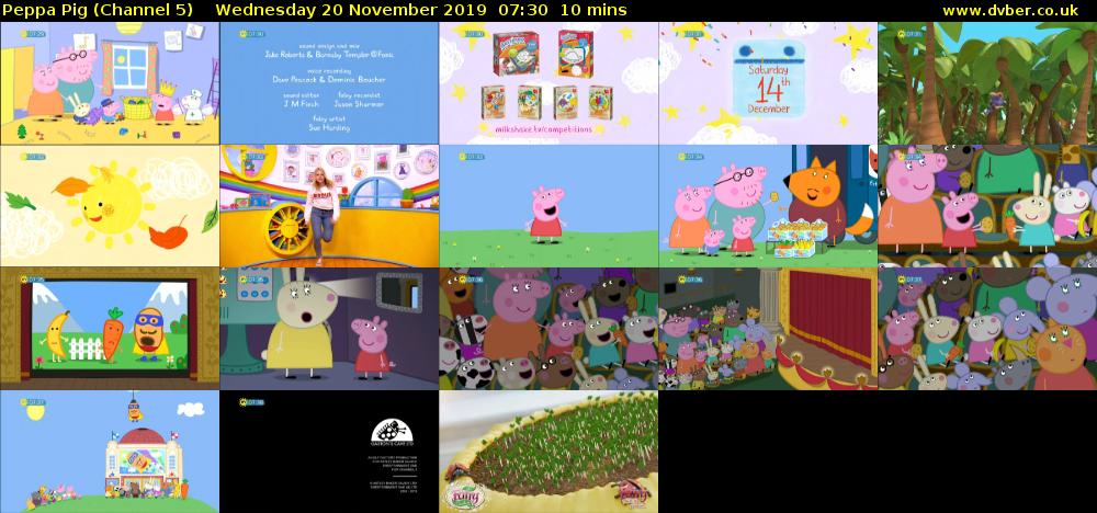 Peppa Pig (Channel 5) Wednesday 20 November 2019 07:30 - 07:40