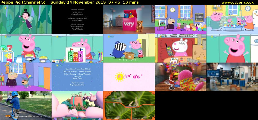 Peppa Pig (Channel 5) Sunday 24 November 2019 07:45 - 07:55