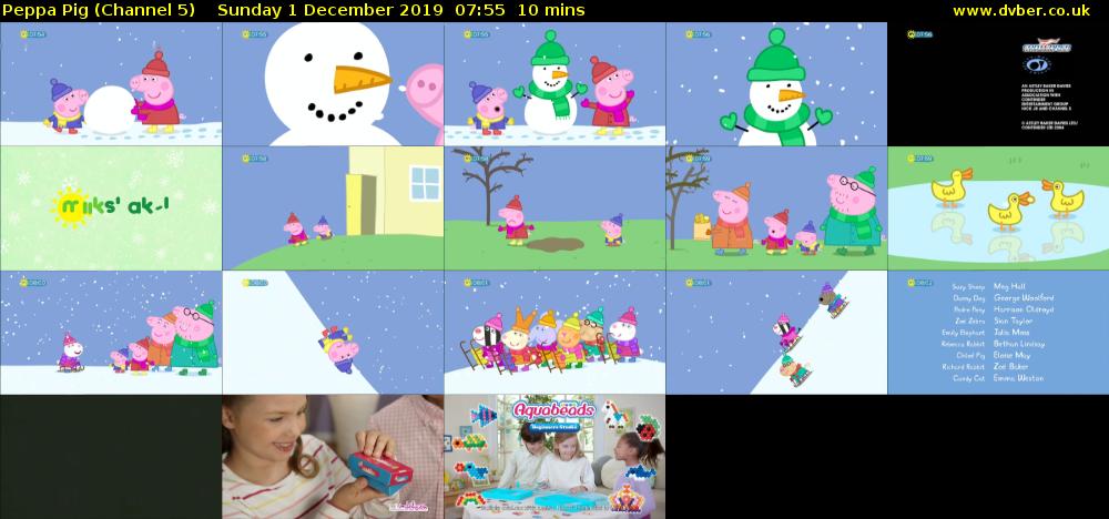 Peppa Pig (Channel 5) Sunday 1 December 2019 07:55 - 08:05