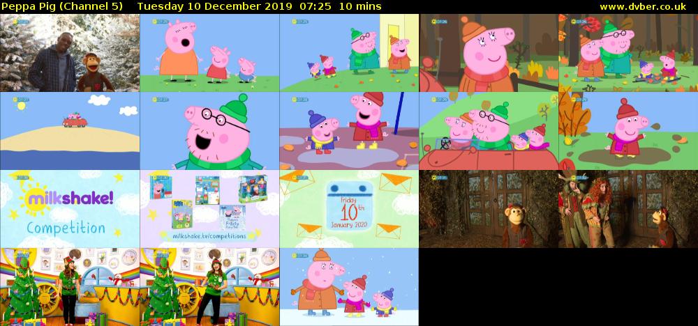 Peppa Pig (Channel 5) Tuesday 10 December 2019 07:25 - 07:35