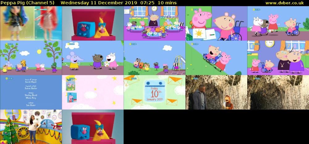Peppa Pig (Channel 5) Wednesday 11 December 2019 07:25 - 07:35