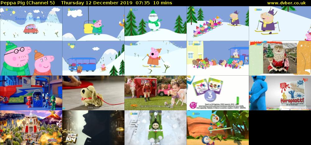 Peppa Pig (Channel 5) Thursday 12 December 2019 07:35 - 07:45
