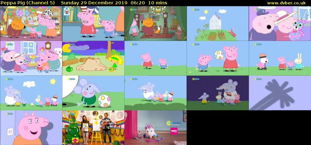 Peppa Pig (Channel 5) Sunday 29 December 2019 06:20 - 06:30