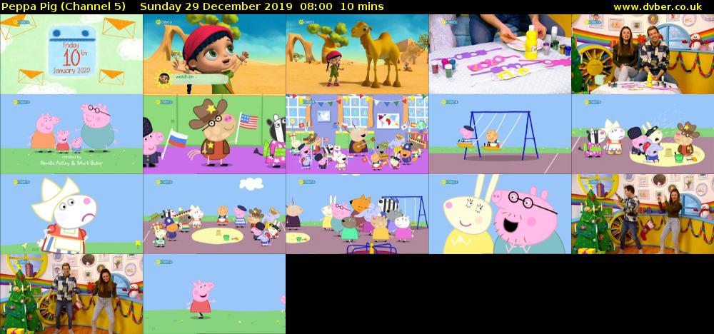 Peppa Pig (Channel 5) Sunday 29 December 2019 08:00 - 08:10