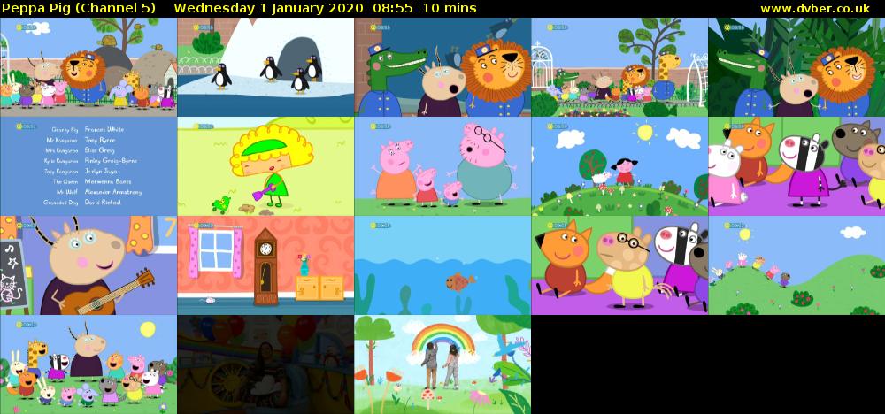 Peppa Pig (Channel 5) Wednesday 1 January 2020 08:55 - 09:05