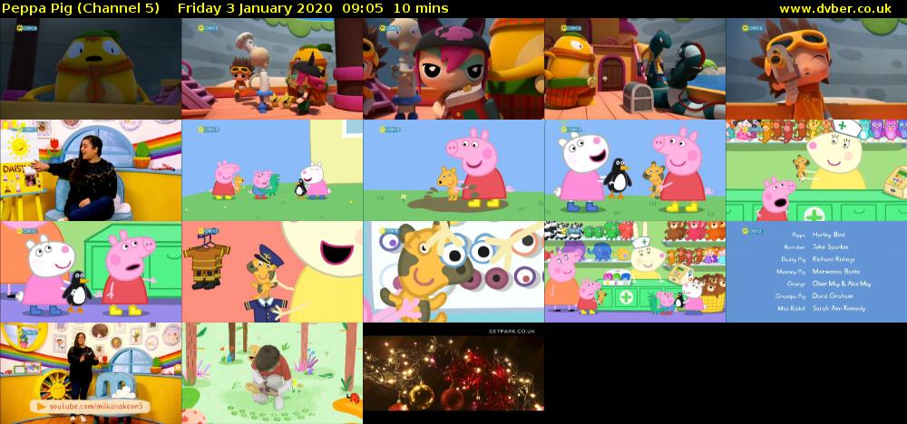 Peppa Pig (Channel 5) Friday 3 January 2020 09:05 - 09:15