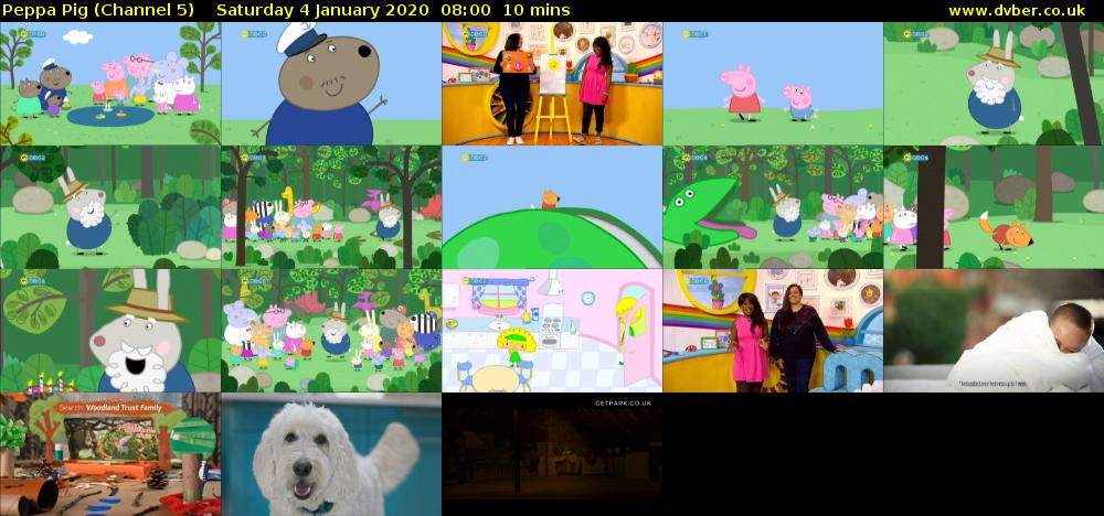 Peppa Pig (Channel 5) Saturday 4 January 2020 08:00 - 08:10