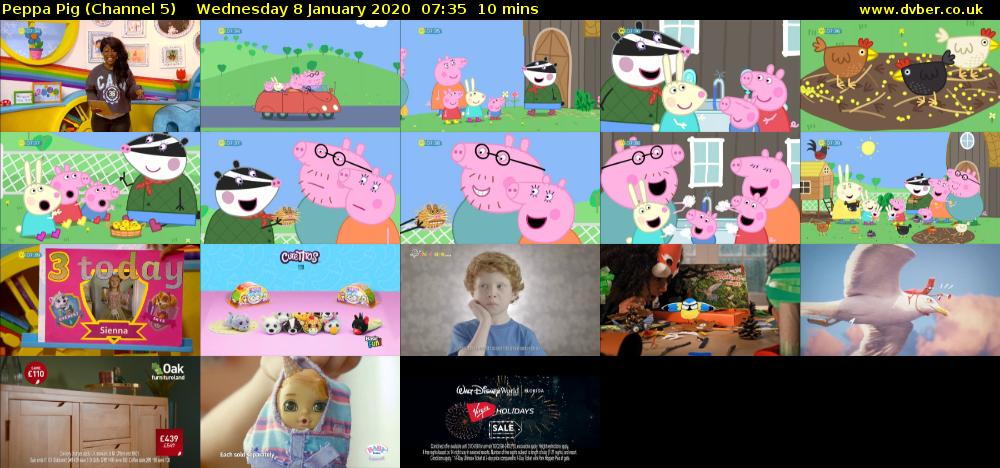 Peppa Pig (Channel 5) Wednesday 8 January 2020 07:35 - 07:45