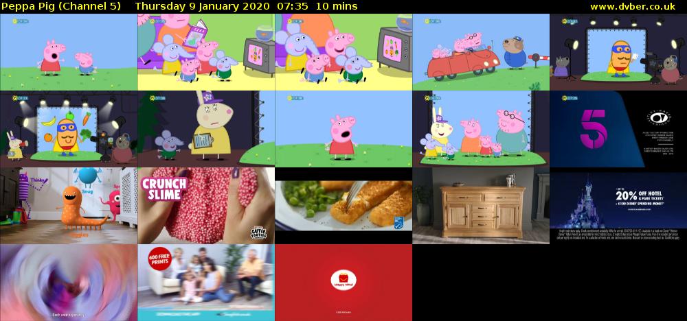 Peppa Pig (Channel 5) Thursday 9 January 2020 07:35 - 07:45