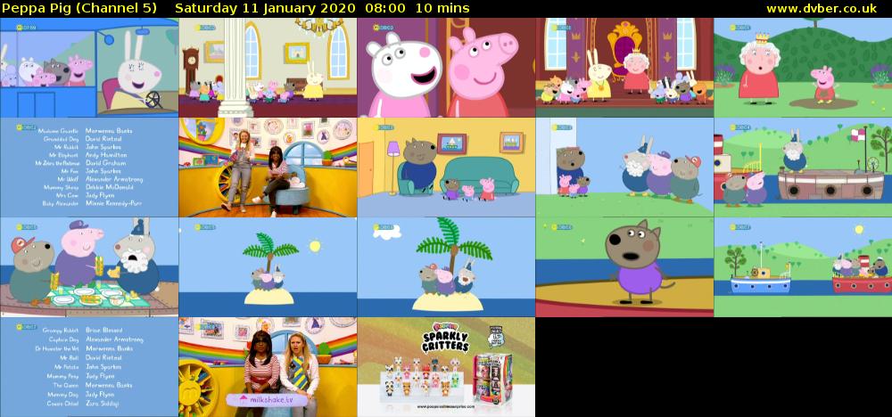 Peppa Pig (Channel 5) Saturday 11 January 2020 08:00 - 08:10