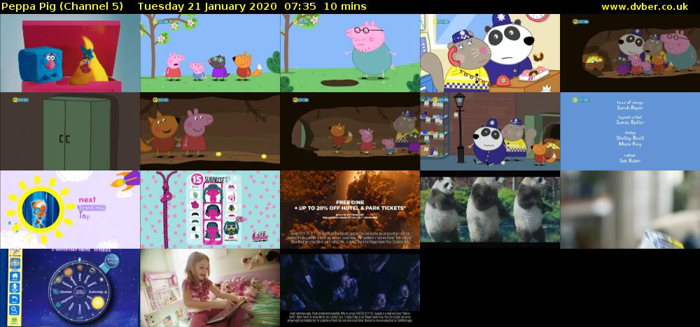 Peppa Pig (Channel 5) Tuesday 21 January 2020 07:35 - 07:45
