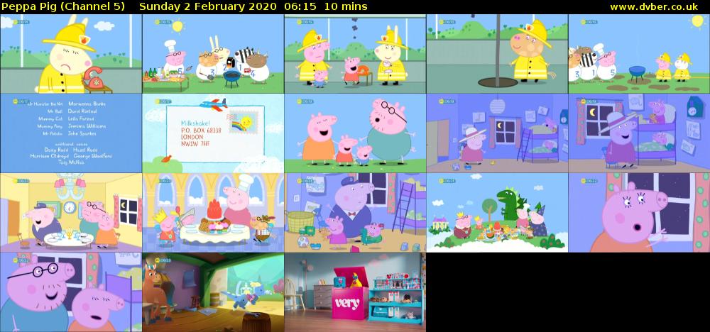 Peppa Pig (Channel 5) Sunday 2 February 2020 06:15 - 06:25
