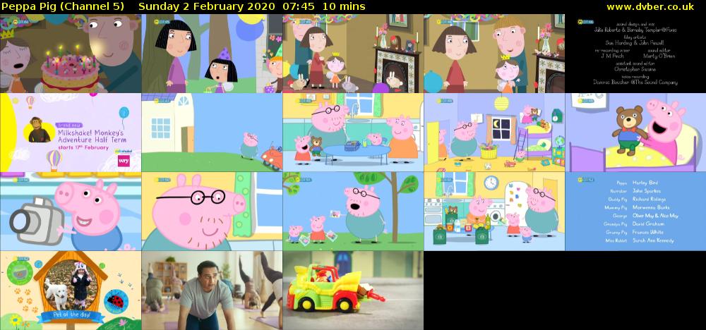 Peppa Pig (Channel 5) Sunday 2 February 2020 07:45 - 07:55
