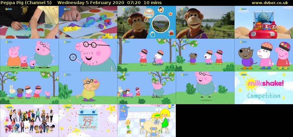 Peppa Pig (Channel 5) Wednesday 5 February 2020 07:20 - 07:30