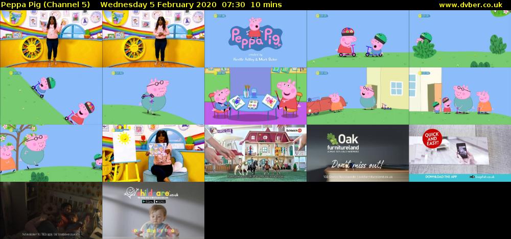 Peppa Pig (Channel 5) Wednesday 5 February 2020 07:30 - 07:40