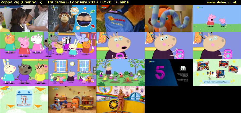 Peppa Pig (Channel 5) Thursday 6 February 2020 07:20 - 07:30