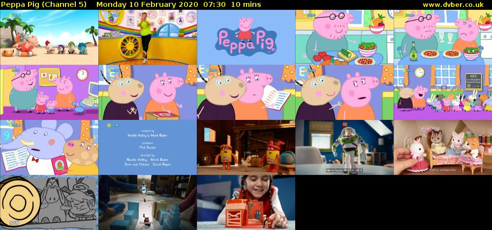 Peppa Pig (Channel 5) Monday 10 February 2020 07:30 - 07:40