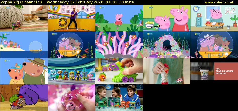 Peppa Pig (Channel 5) Wednesday 12 February 2020 07:30 - 07:40