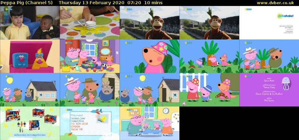 Peppa Pig (Channel 5) Thursday 13 February 2020 07:20 - 07:30
