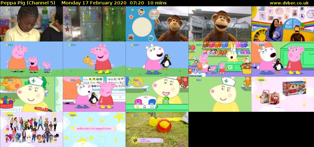 Peppa Pig (Channel 5) Monday 17 February 2020 07:20 - 07:30