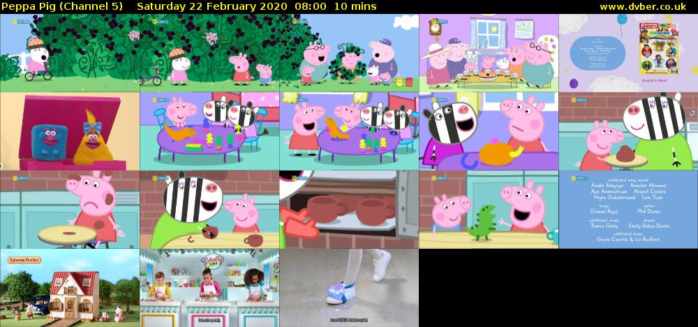 Peppa Pig (Channel 5) Saturday 22 February 2020 08:00 - 08:10