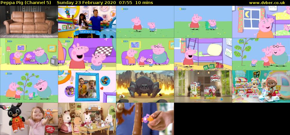Peppa Pig (Channel 5) Sunday 23 February 2020 07:55 - 08:05