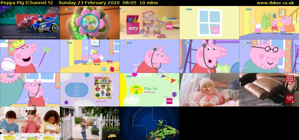 Peppa Pig (Channel 5) Sunday 23 February 2020 08:05 - 08:15