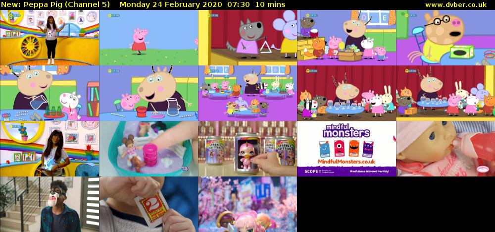 Peppa Pig (Channel 5) Monday 24 February 2020 07:30 - 07:40