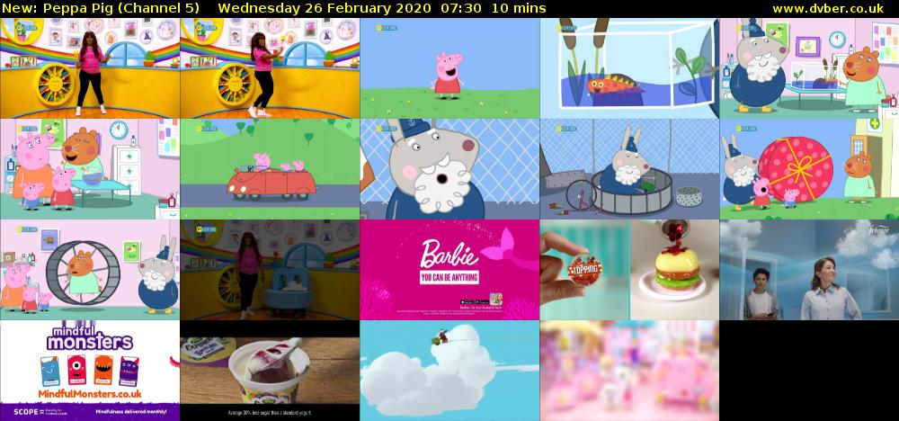 Peppa Pig (Channel 5) Wednesday 26 February 2020 07:30 - 07:40