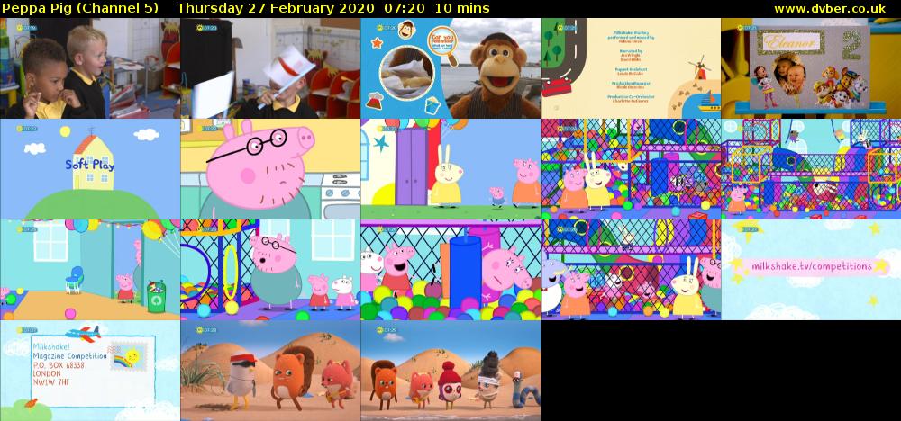 Peppa Pig (Channel 5) Thursday 27 February 2020 07:20 - 07:30
