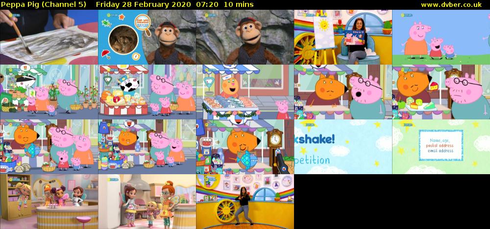 Peppa Pig (Channel 5) Friday 28 February 2020 07:20 - 07:30