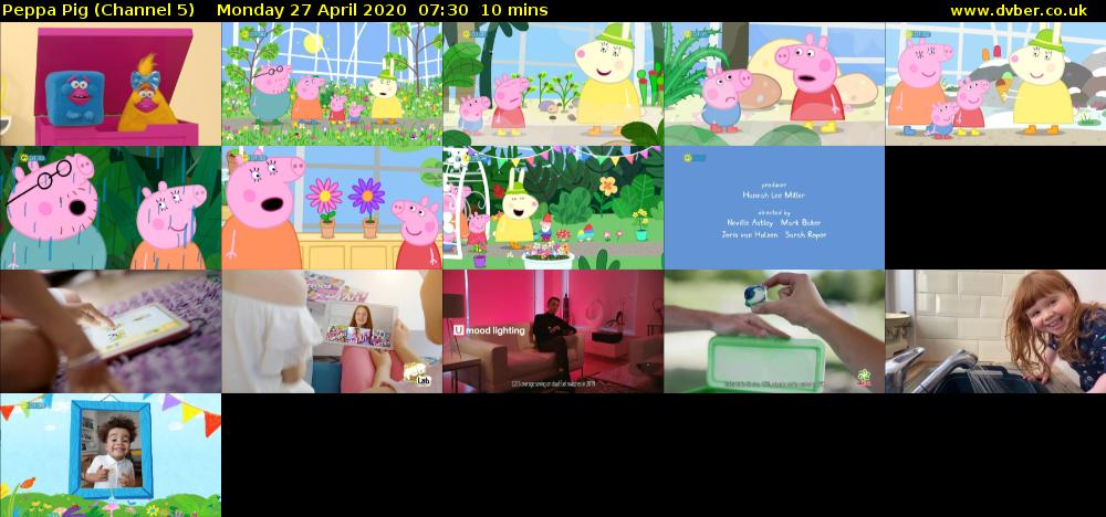 Peppa Pig (Channel 5) Monday 27 April 2020 07:30 - 07:40