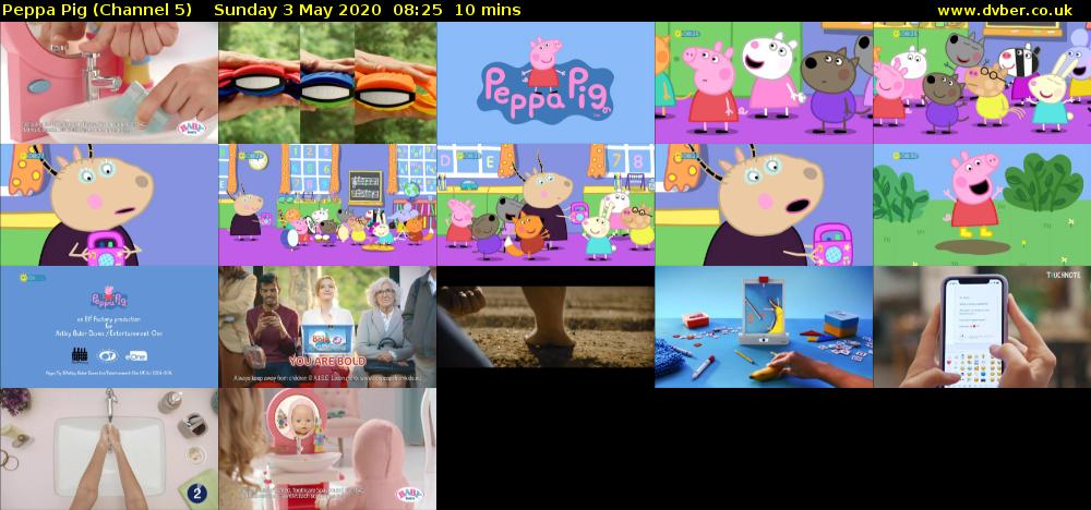 Peppa Pig (Channel 5) Sunday 3 May 2020 08:25 - 08:35