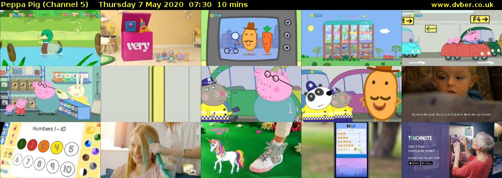 Peppa Pig (Channel 5) Thursday 7 May 2020 07:30 - 07:40