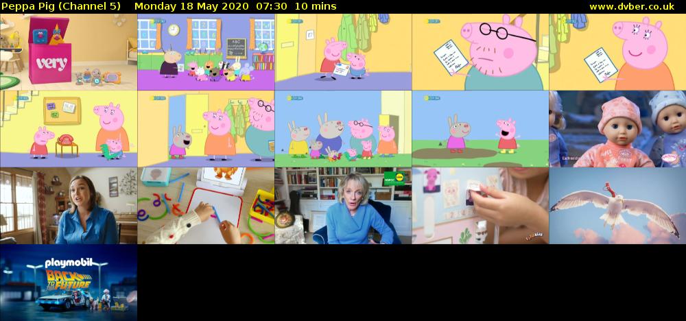Peppa Pig (Channel 5) Monday 18 May 2020 07:30 - 07:40