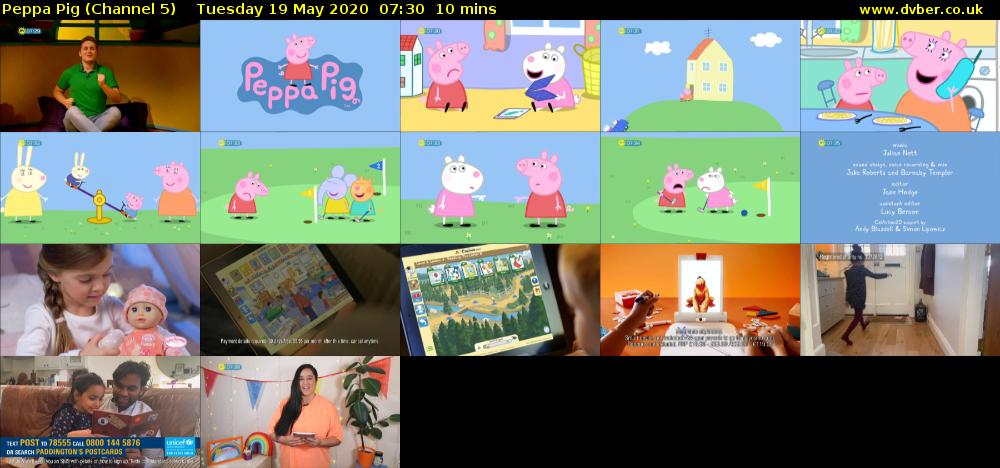 Peppa Pig (Channel 5) Tuesday 19 May 2020 07:30 - 07:40