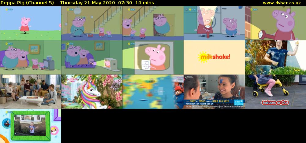 Peppa Pig (Channel 5) Thursday 21 May 2020 07:30 - 07:40