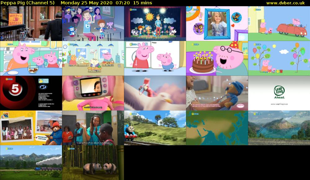 Peppa Pig (Channel 5) Monday 25 May 2020 07:20 - 07:35