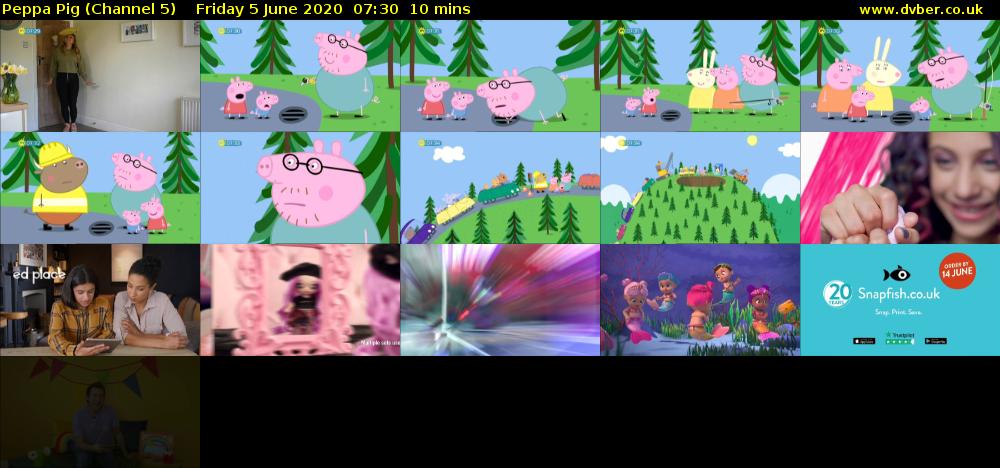 Peppa Pig (Channel 5) Friday 5 June 2020 07:30 - 07:40