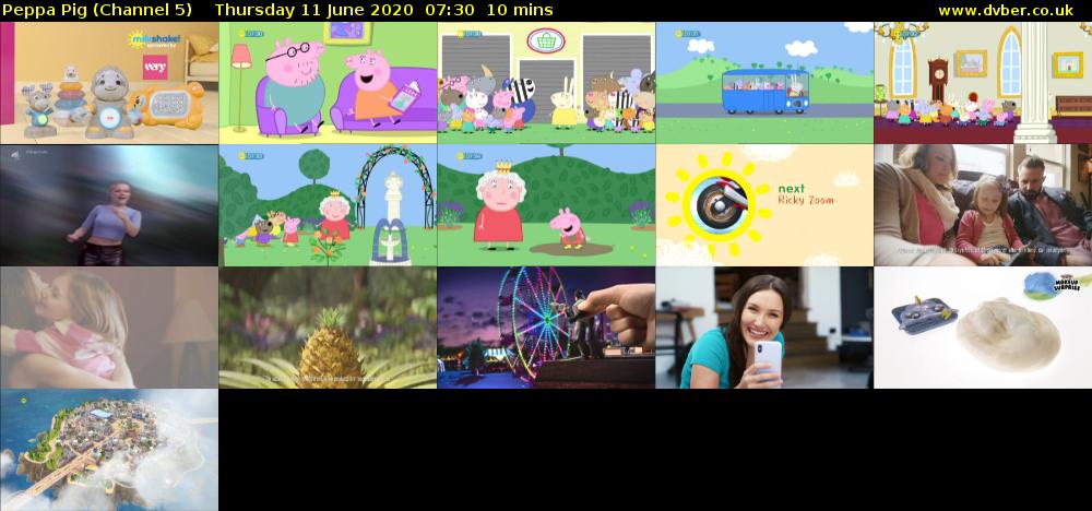 Peppa Pig (Channel 5) Thursday 11 June 2020 07:30 - 07:40