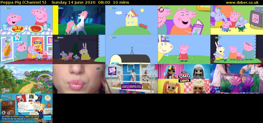 Peppa Pig (Channel 5) Sunday 14 June 2020 08:00 - 08:10