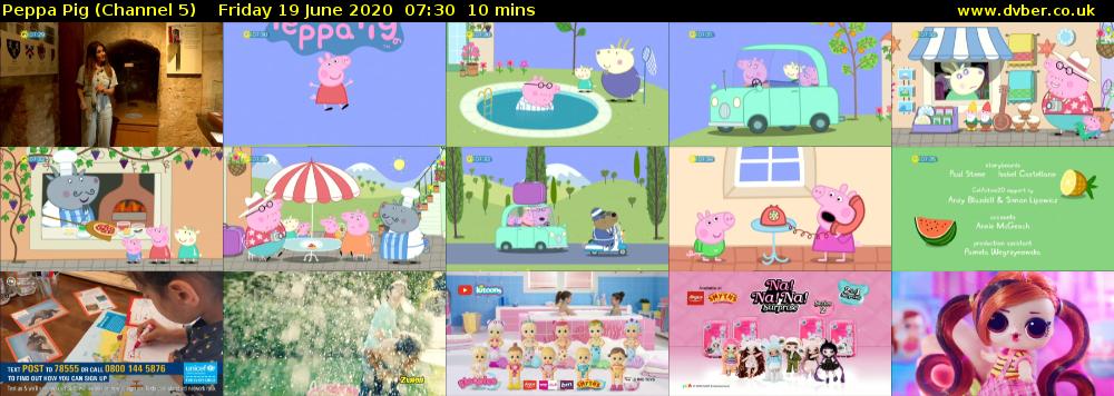 Peppa Pig (Channel 5) Friday 19 June 2020 07:30 - 07:40