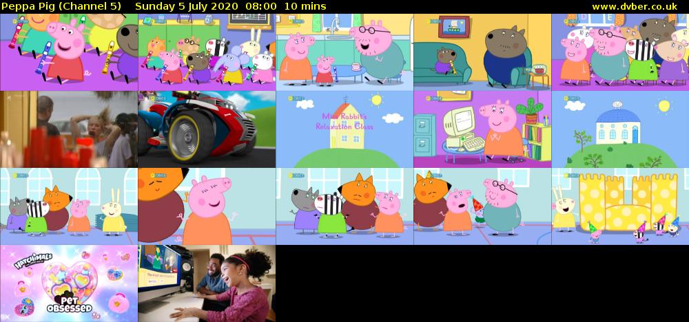 Peppa Pig (Channel 5) Sunday 5 July 2020 08:00 - 08:10