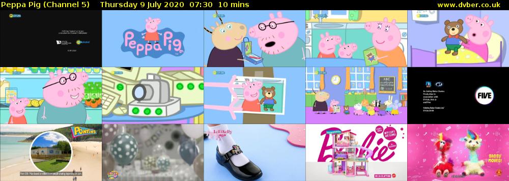 Peppa Pig (Channel 5) Thursday 9 July 2020 07:30 - 07:40