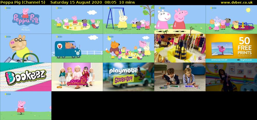 Peppa Pig (Channel 5) Saturday 15 August 2020 08:05 - 08:15